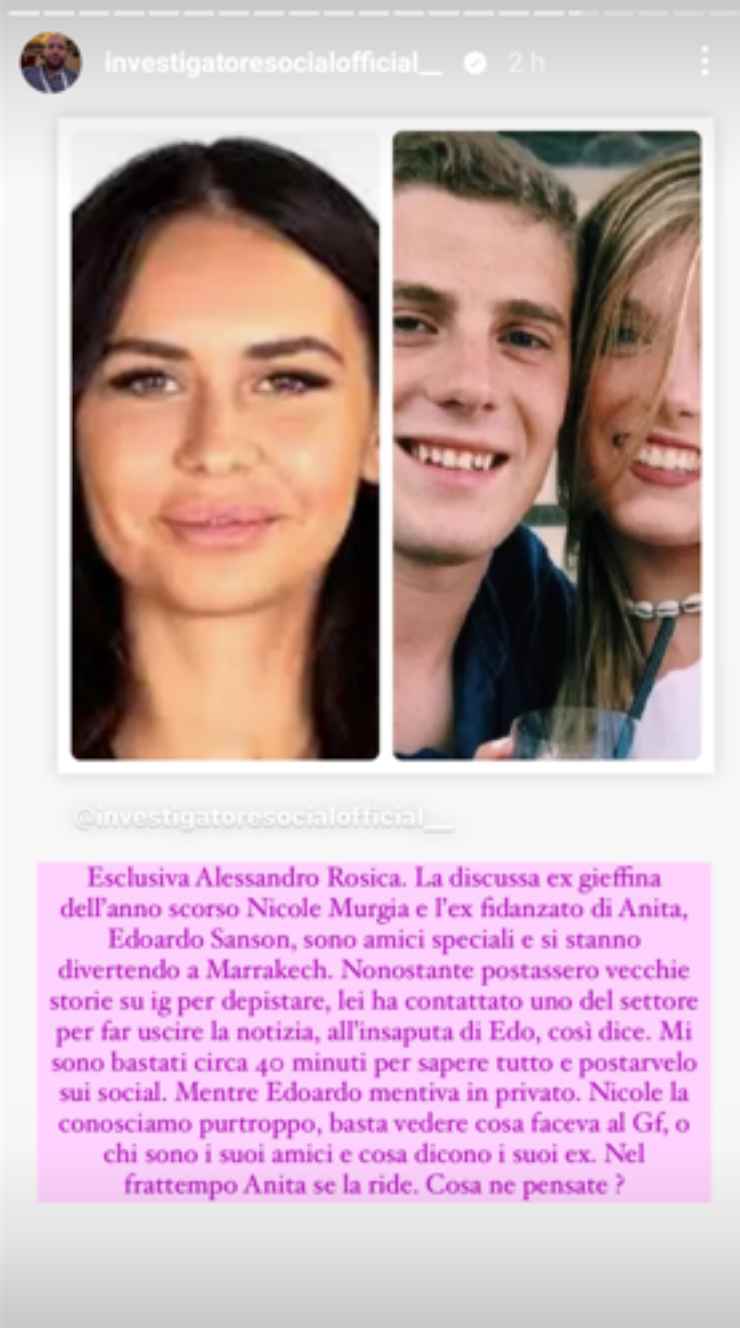 L'indiscrezione sull'ex fidanzato di Anita Olivieri